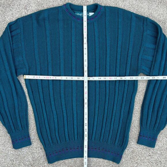 Vintage 90s Crewneck Ribbed Knit Sweater | Loafers | Size XL - Picture 5 of 5